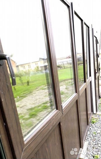 Витражные окна пластиковые пвх 60тыс 1. 95 на 3.65