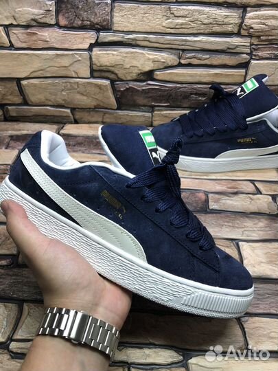 Кеды мужские puma suede xl navy замш 41-45