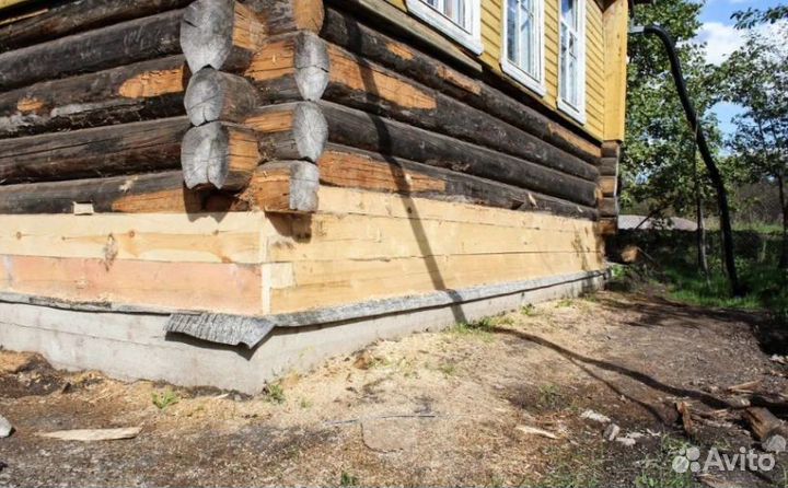 Замена венцов, лаг, подъем дома