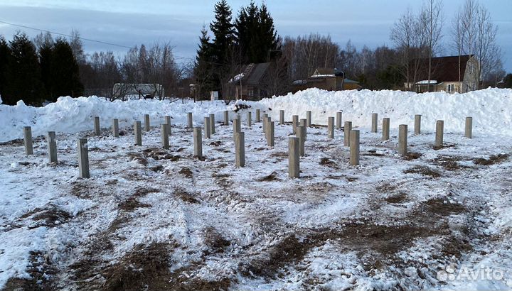 Железобетонные сваи под ключ установка