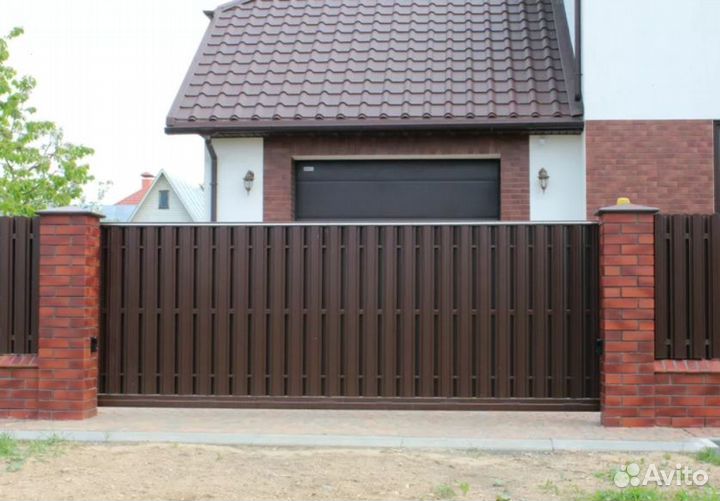 Забор из профнастила цена за метр быстро