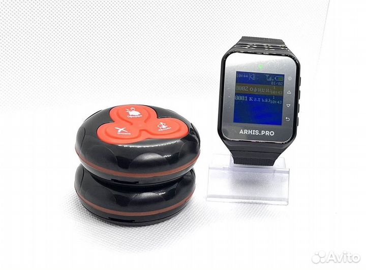 Кнопка вызова официанта с часами для кафе, баров