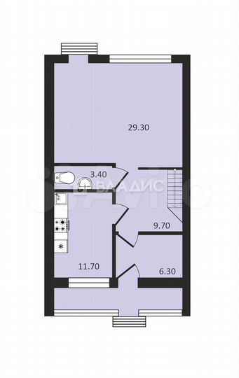 Таунхаус 141 м² на участке 6,8 сот.