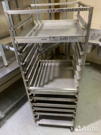 Шпильки, тележки для подносов и протвеней