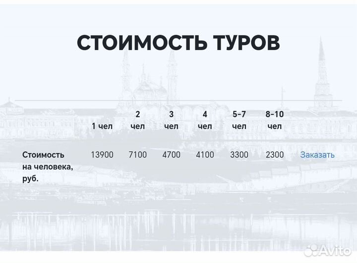 Индивидуальные экскурсии по Казани