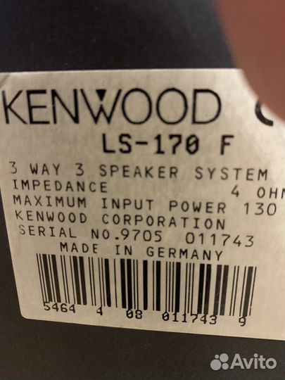 Колонки, акустика Kenwood 170