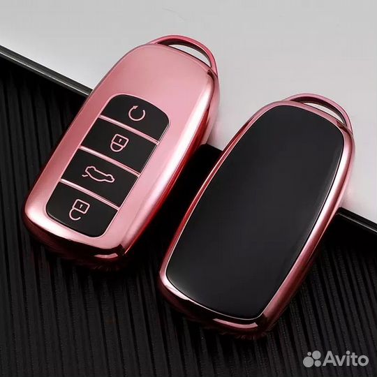 Чехол на ключ Chery Tiggo 7 и 8 Pro Max, Omoda, Jaecoo TPU Pink new