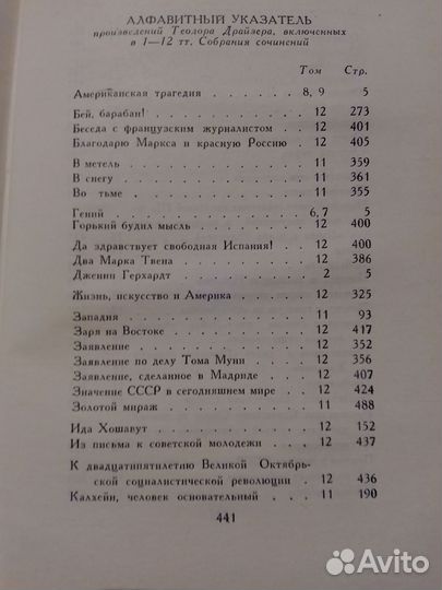 Теодор Драйзер, 11 книг