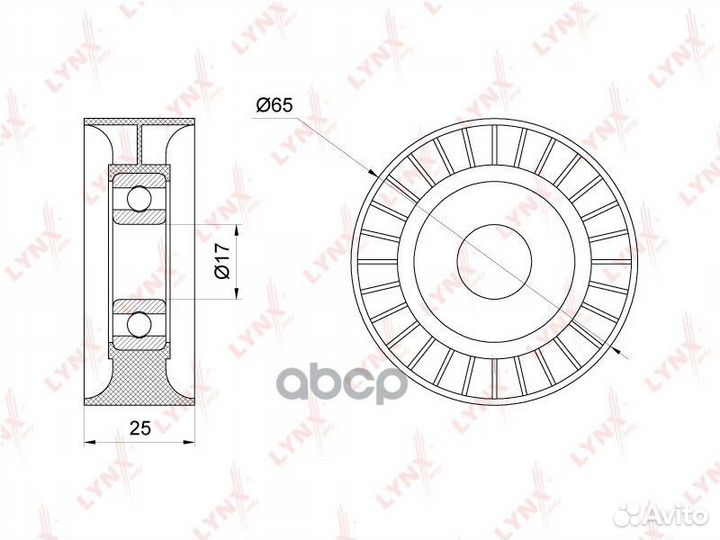 Ролик натяжной приводного ремня citroen C2/C3/C