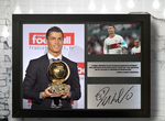Cristiano Ronaldo Роналду автограф в рамке