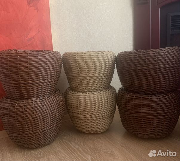 Кашпо из ротанга