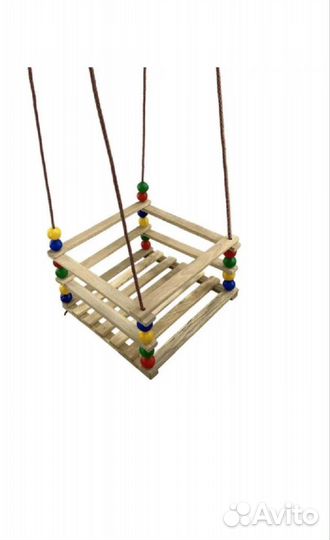 Качели детские подвесные деревянные