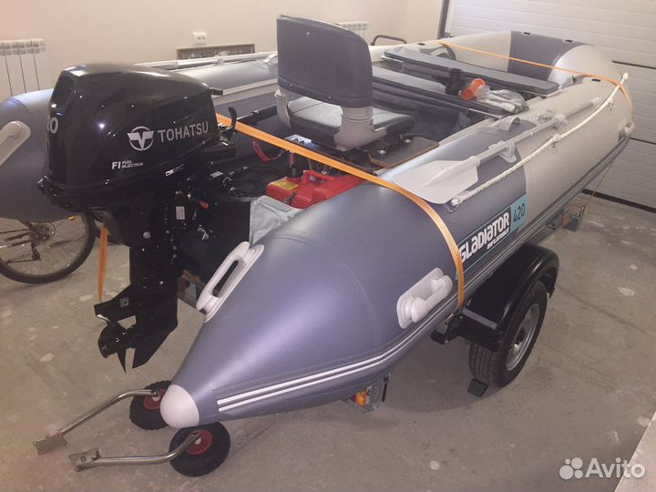 Лодка Gladiator E420 + мотор20 + прицеп