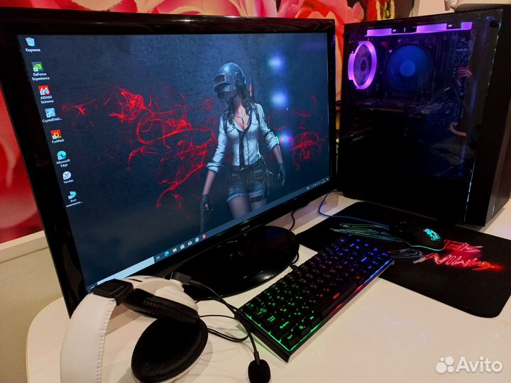 Игровой пк 4ядра,16озу,ssd500,rx580-8gb,моник