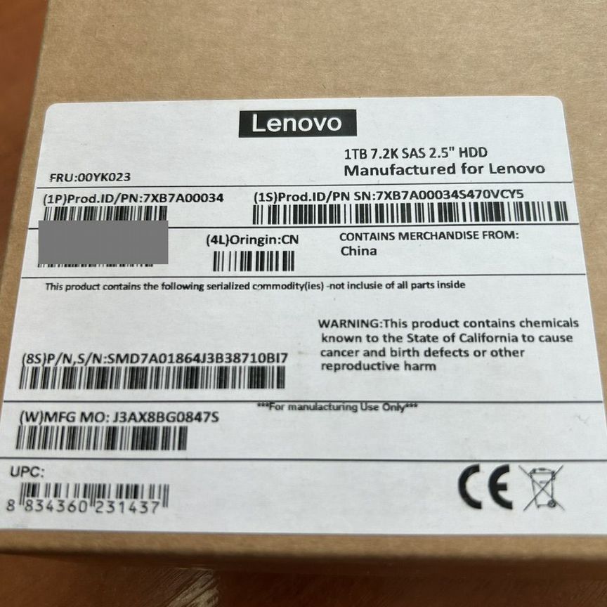 [00YK023] Жесткий Диск Lenovo 1tb 2.57xb7a00034