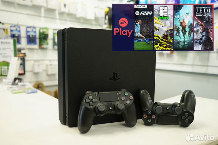 Sony PS4 Slim 1Tb + 40 игр в EA Play + Гарантия