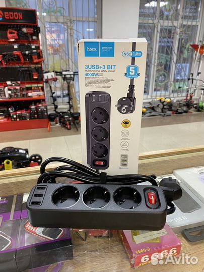 Удлинитель Hoco NS2 1.8m