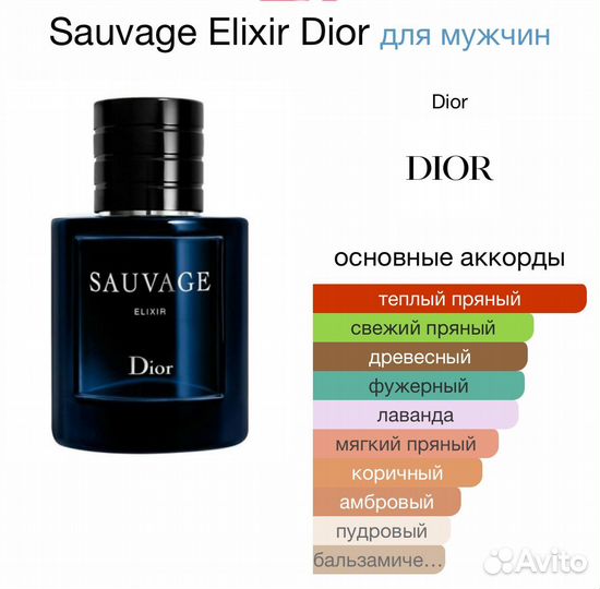 Парфюм Dior Sauvage Elixir