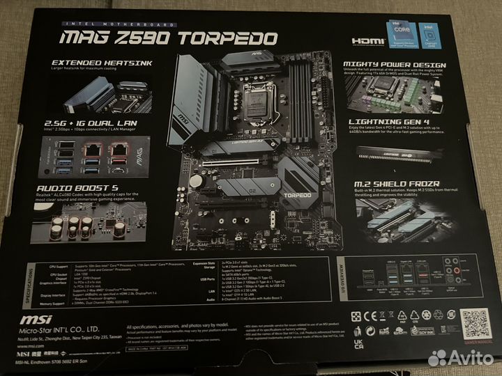 Материнская плата MSI mag z590 torpedo