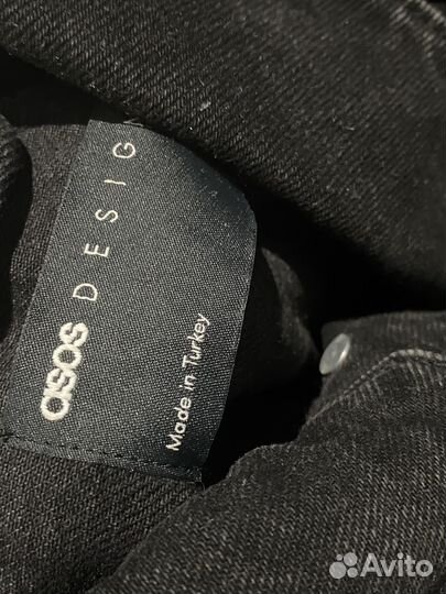 Джинсовка ASOS черная с потертостями