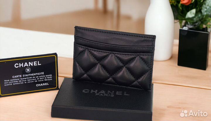 Картхолдер натуральная кожа chanel