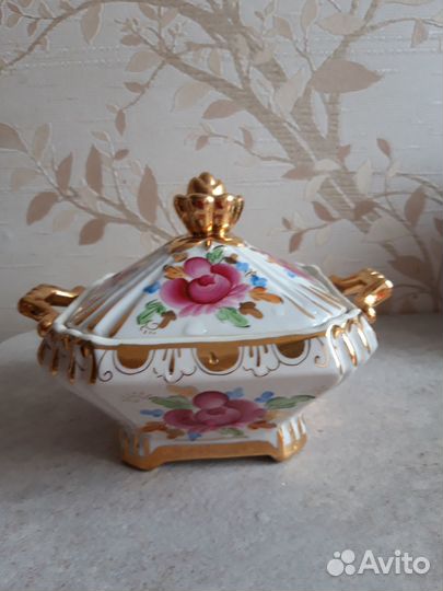 Вазочка сахарница Гжель