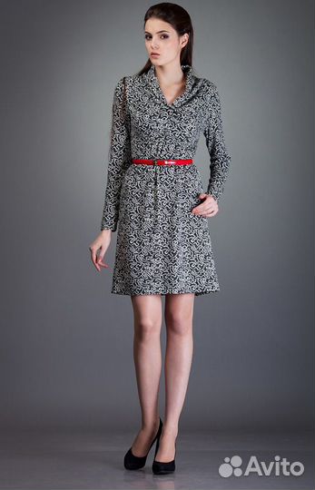 Платье теплое серое короткое