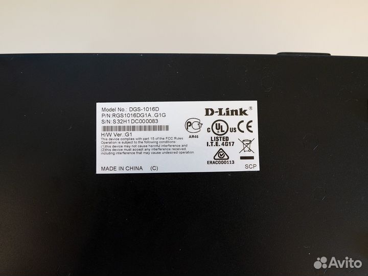 Гигабитный коммутатор D-Link DGS-1016D 16 портов