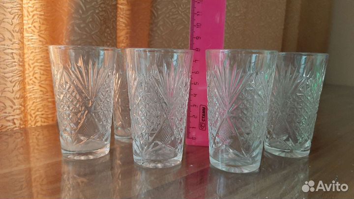 Хрустальные стопки 6 шт, высота см.фото 2