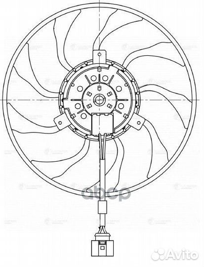 Электровентилятор кондиционера luzar Luzar 1029