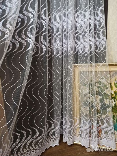 Тюль отрез ширина 6.30 метров