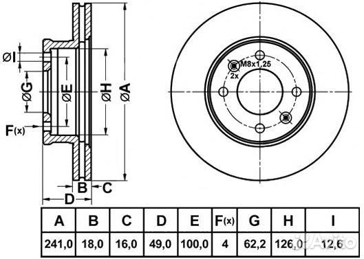 Диск тормозной kia picanto 2011 rn11001