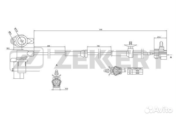 Датчик ABS задний правый
