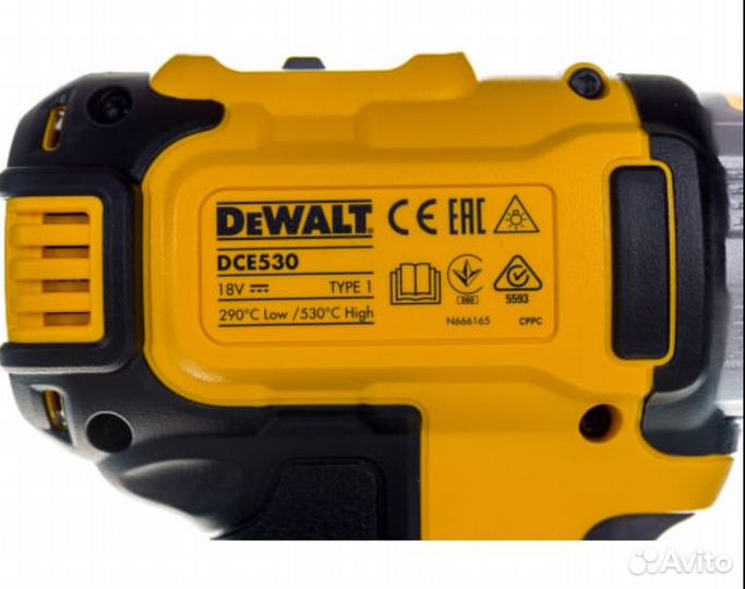 Строительный фен Dewalt DCE530N 18B