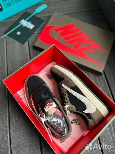 Кроссовки nike air jordan 1 low travis scott