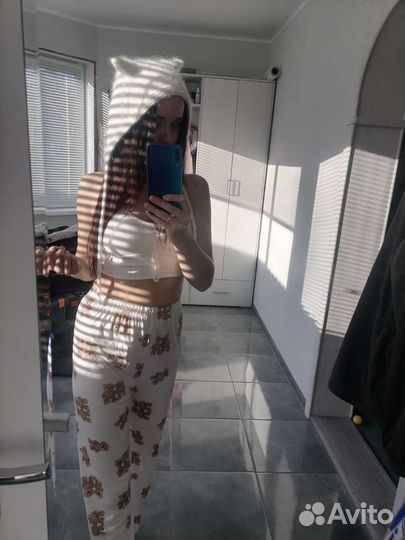 Чепчик с ушками белая, Devil hat, Kitti hat