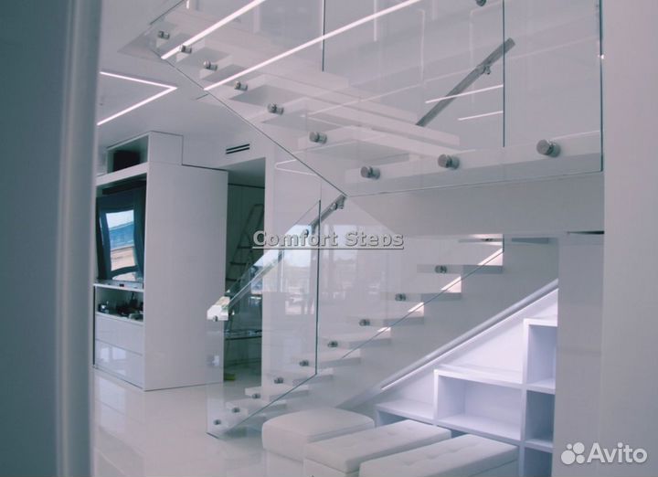 Стеклянные ограждения для лестниц