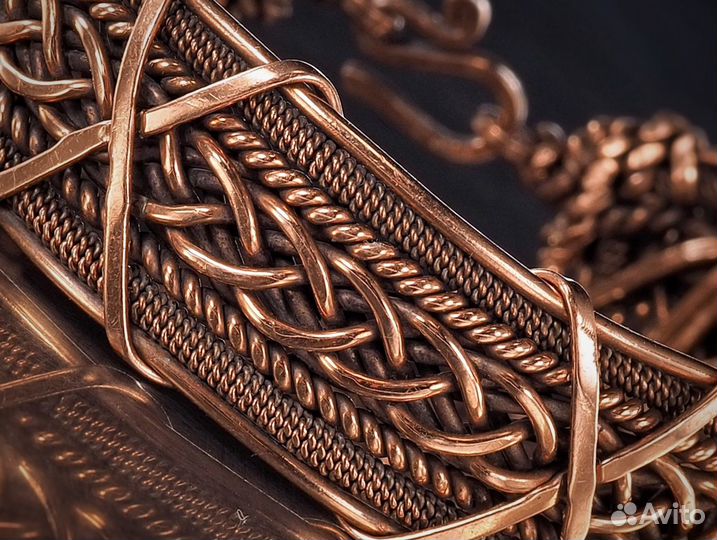 Браслет из меди Ручная работа Дизайн WireWrapArt