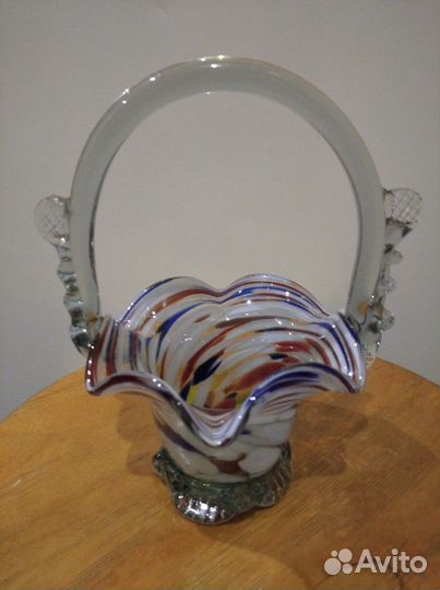 Гутное стекло вазочки 3шт, кувшины 2шт