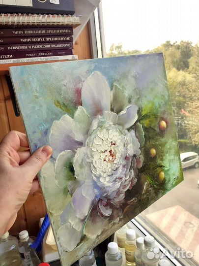 Картина маслом цветы 