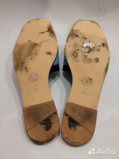 Alexander McQueen Кожаные Шлёпанцы