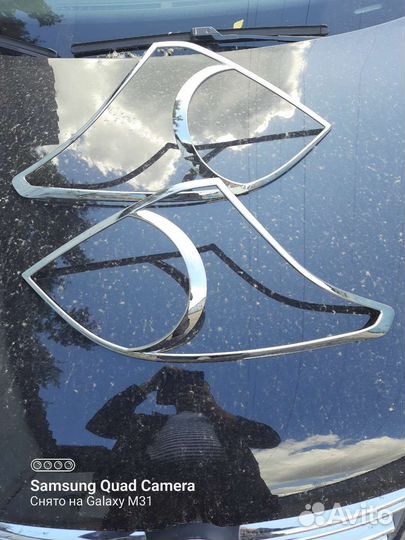 Накладки на фары Тойота Прадо 120