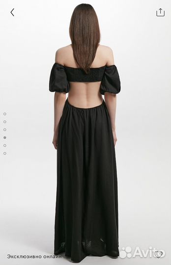 Льняное платье черное Love Republic XS, 40-42