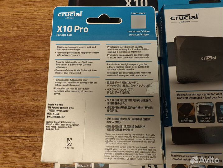 2TB USB-SSD Crucial X10 Pro(2100MB/s) из США