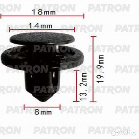 Patron P37-0422 Клипса пластмассовая InfinitiNissa