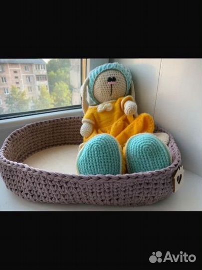 Корзинки из трикотажной пряжи