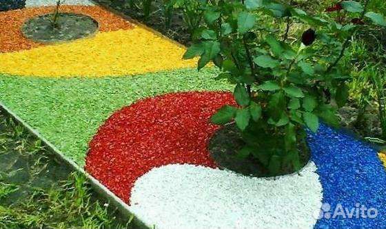 Мульча (щепа) цветная, декоративная