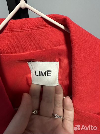 Пиджак блейзер lime красный S