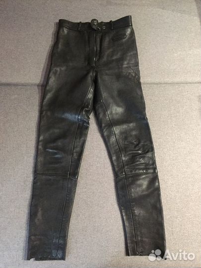 Мото штаны кожанные женские