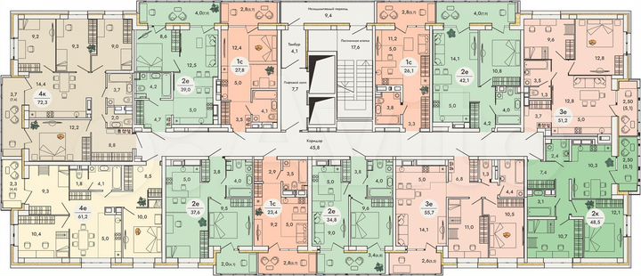 1-к. квартира, 26,1 м², 2/16 эт.